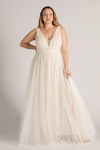 Elodie Embellished Pearl Tulle Wedding