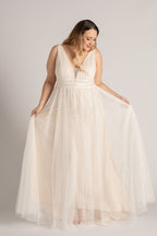 Elodie Embellished Pearl Tulle Wedding
