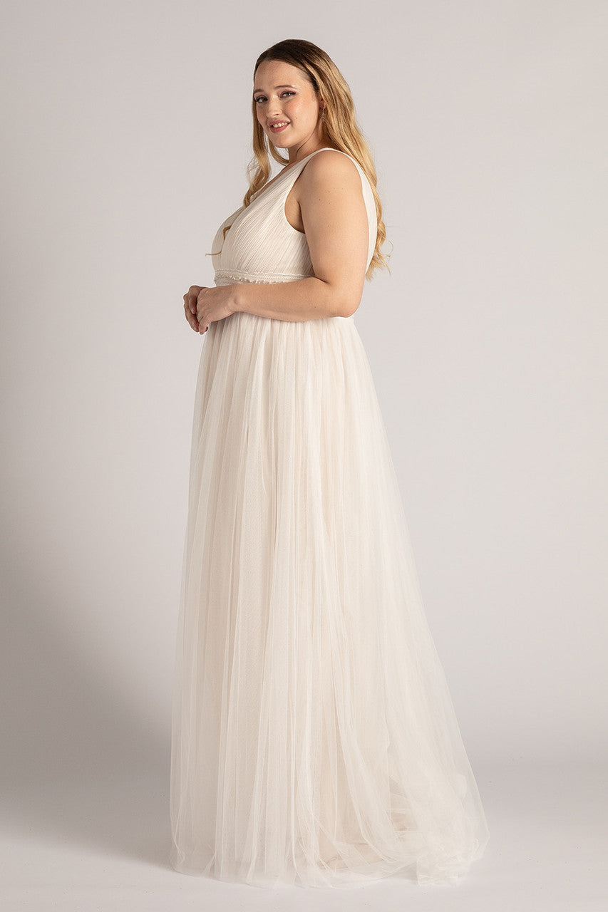 Elodie Embellished Pearl Tulle Wedding