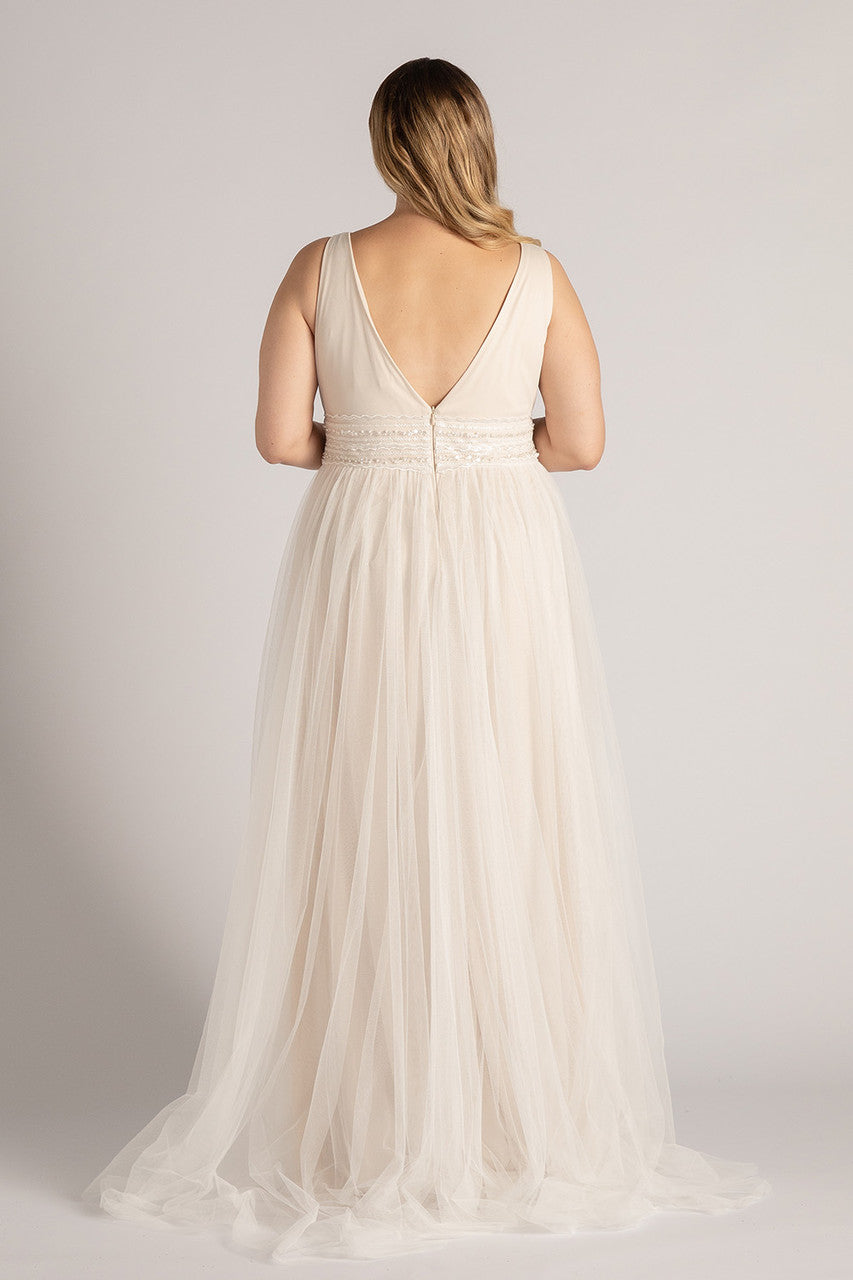 Elodie Embellished Pearl Tulle Wedding