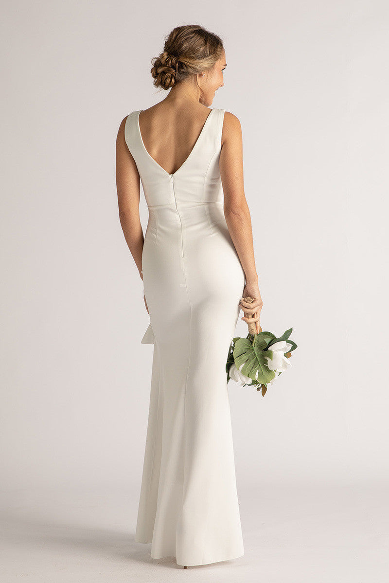 Eloise Sleeveless Split Mermaid Formal Dress in Ivory