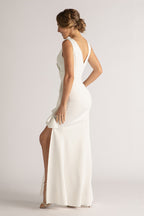 Eloise Sleeveless Split Mermaid Formal Dress in Ivory