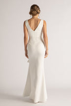 Eloise Sleeveless Split Mermaid Formal Dress in Ivory