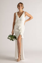 Eloise Sleeveless Split Mermaid Formal Dress in Ivory