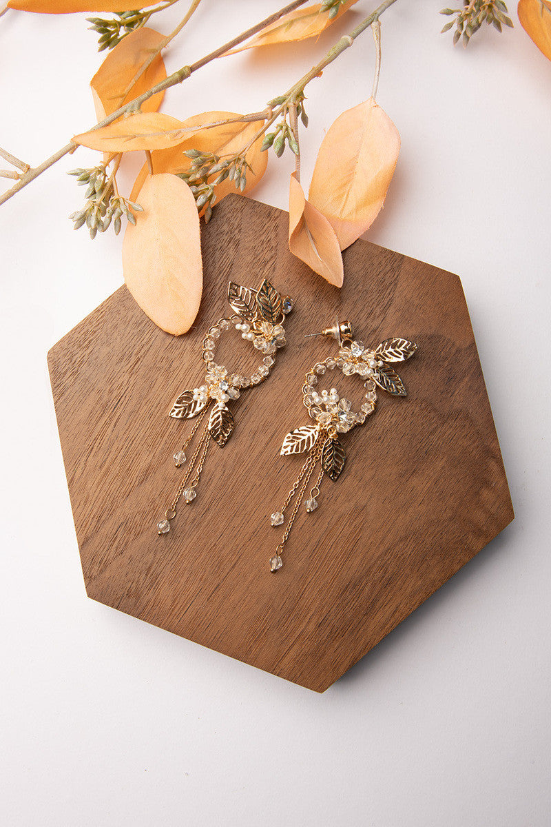 Haley Gold Bridal Earrings