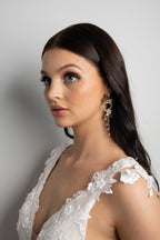 Haley Gold Bridal Earrings