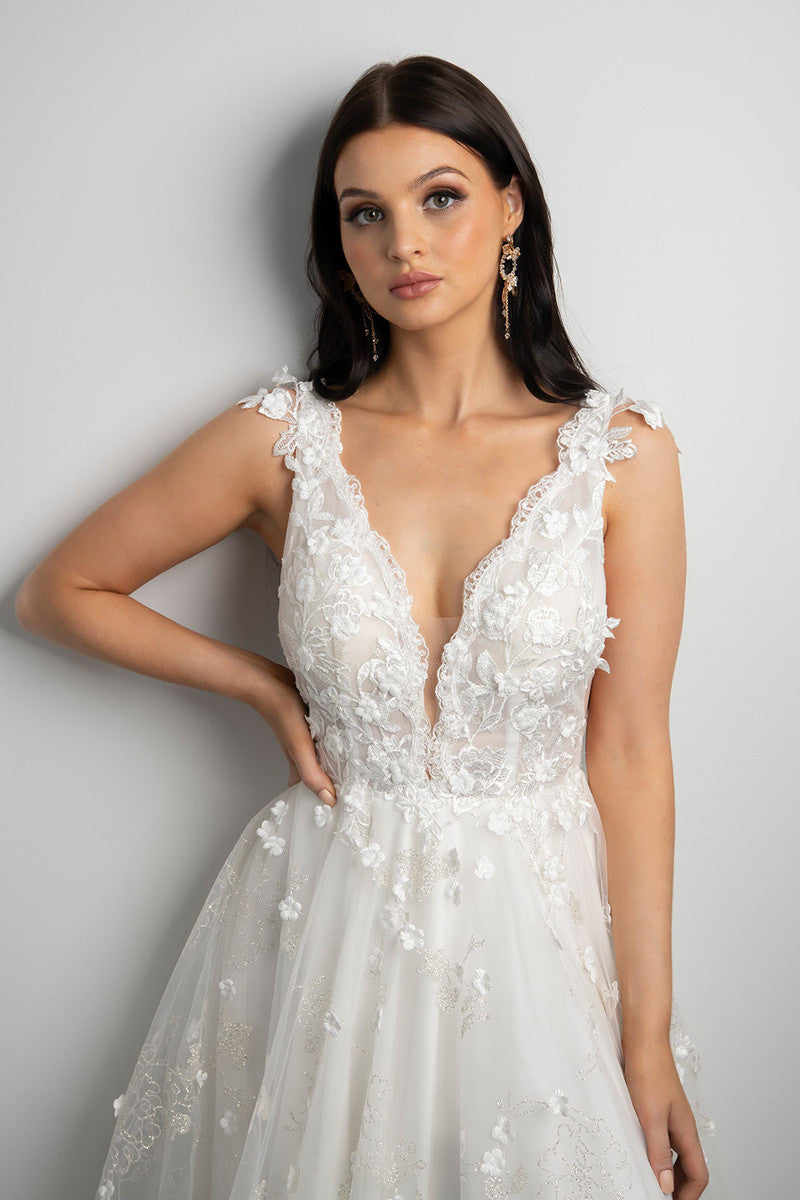 Haley Gold Bridal Earrings