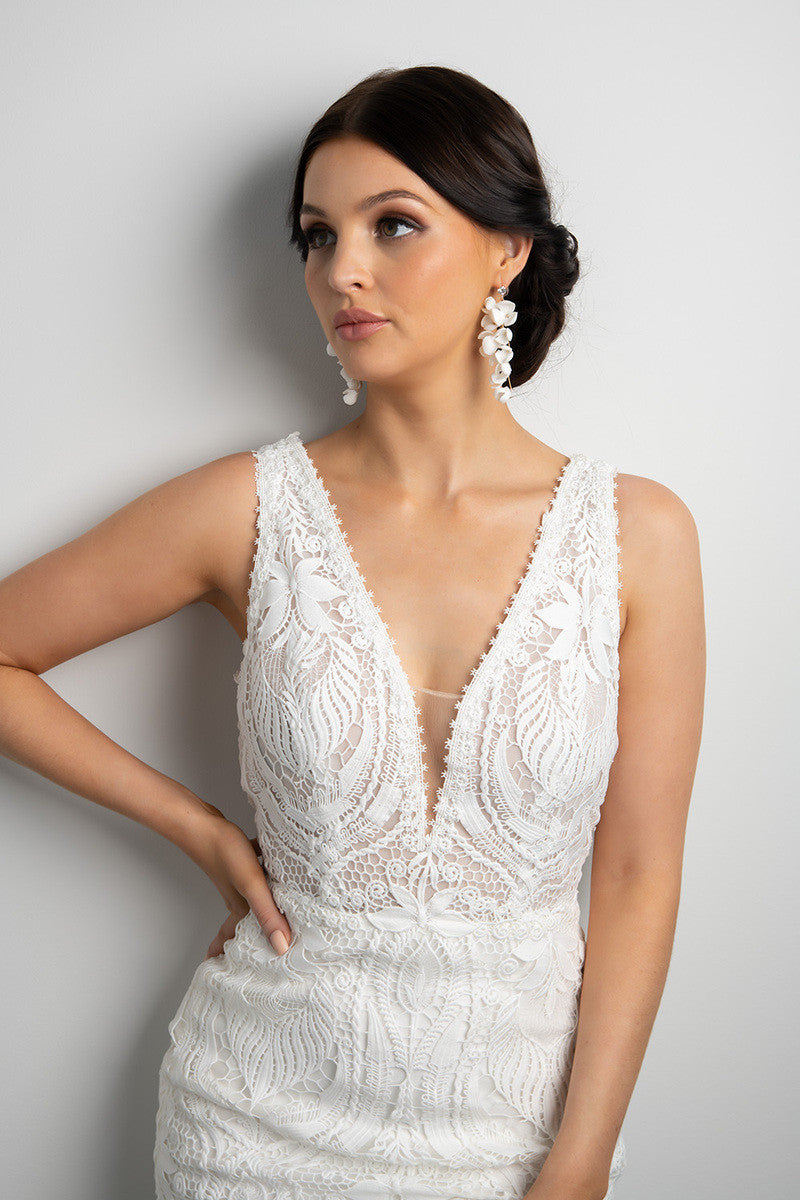 Harlow Boho Flower Bridal Earrings