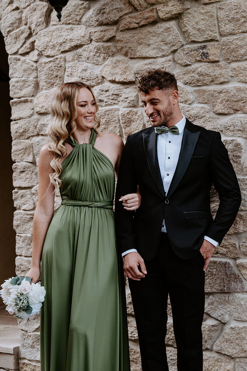 Classic Multiway Infinity Dress in Olive Green