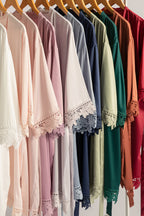 Lily Lace Bridesmaid Robe in Champagne