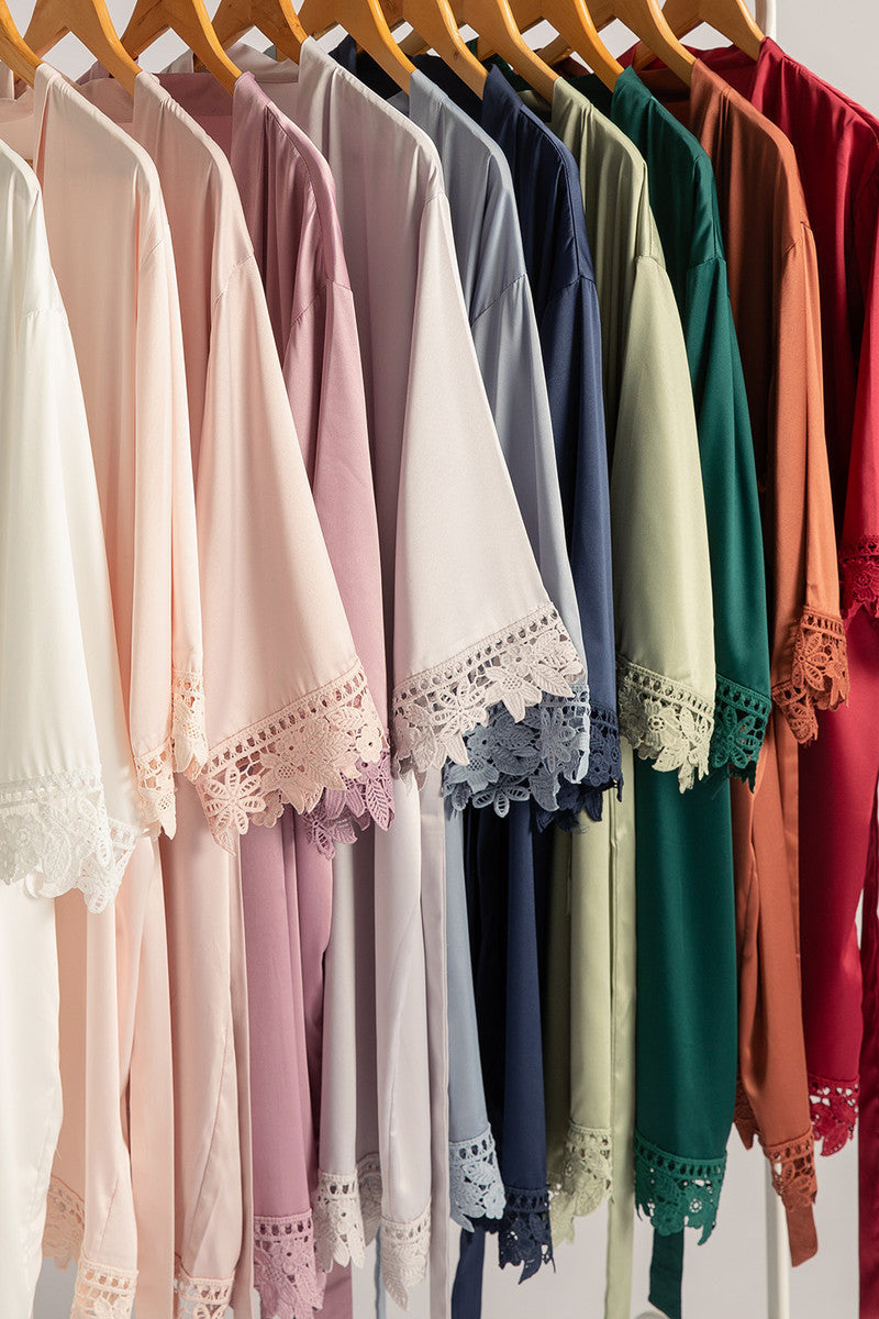 Lily Lace Bridesmaid Robe in Copper
