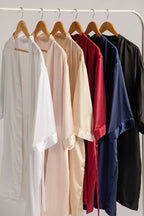 Luna Satin Bridesmaid Robe in Blush