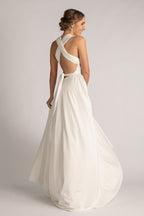 Luxe Satin Ballgown Multiway Infinity Dress in Ivory