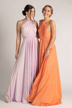 Luxe Satin Ballgown Multiway Infinity Dress in Pastel Lilac