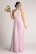 Luxe Satin Ballgown Multiway Infinity Dress in Pastel Lilac