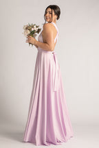 Luxe Satin Ballgown Multiway Infinity Dress in Pastel Lilac