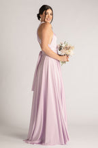 Luxe Satin Ballgown Multiway Infinity Dress in Pastel Lilac