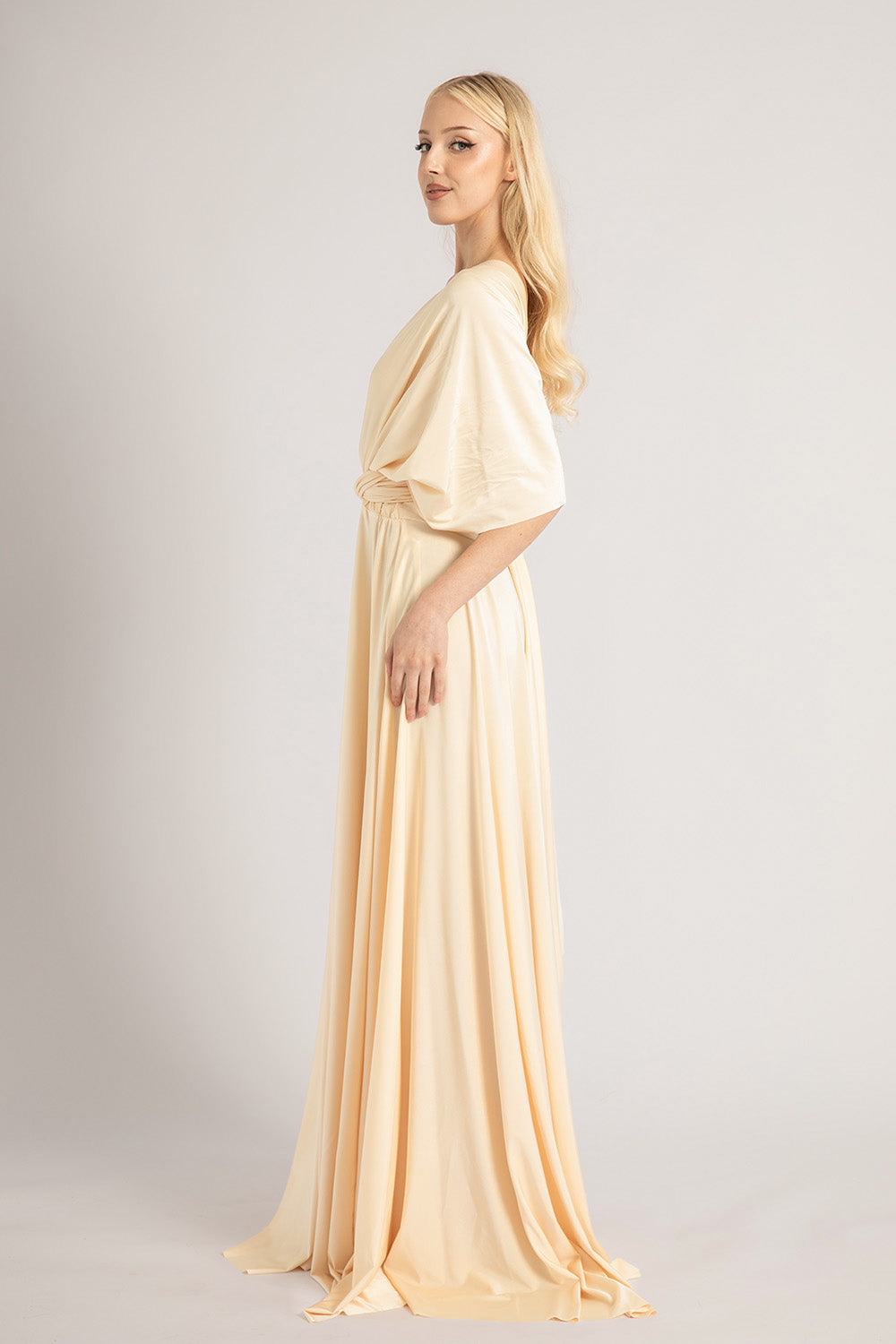 champagne infinity dress Metallic Champagne Infinity Dress: Custom Multiway Gown, USA Made
