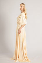 Luxe Satin Ballgown Multiway Infinity Dress in Champagne