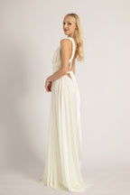 Luxe Satin Ballgown Multiway Infinity Dress in Ivory