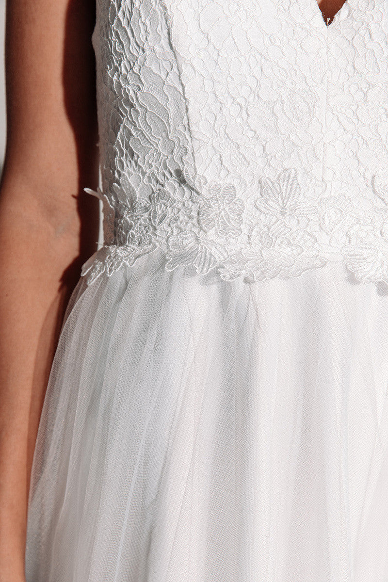 Millie Lace and Tulle Wedding Dress in Ivory