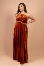 Velvet Multiway Infinity Dress in Copper