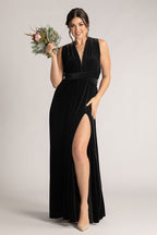 Velvet Multiway Infinity Dress in Black