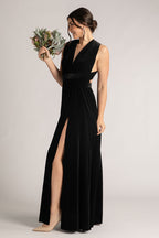 Velvet Multiway Infinity Dress in Black