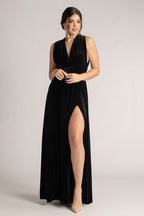 Velvet Multiway Infinity Dress in Black