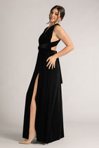 Velvet Multiway Infinity Dress in Black