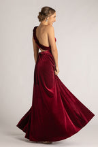 Velvet Multiway Infinity Dress in Burgundy