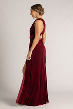 Velvet Multiway Infinity Dress in Burgundy