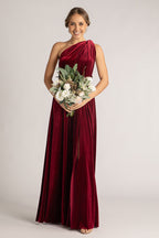 Velvet Multiway Infinity Dress in Burgundy