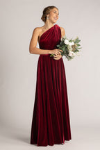 Velvet Multiway Infinity Dress in Burgundy