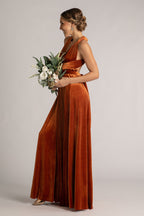 Velvet Multiway Infinity Dress in Copper