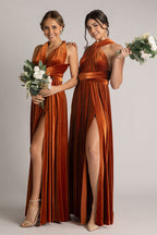 Velvet Multiway Infinity Dress in Copper
