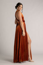 Velvet Multiway Infinity Dress in Copper
