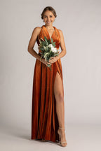 Velvet Multiway Infinity Dress in Copper
