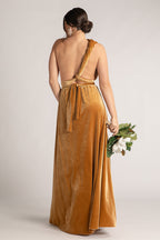 Velvet Multiway Infinity Dress in Marigold