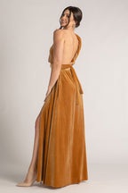 Velvet Multiway Infinity Dress in Marigold